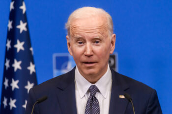 BRUSSELS, BELGIUM. 24th March 2022. Joe Biden, President of United States of America, during press conference after NATO extraordinary SUMMIT 2022.